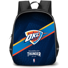 NBA Oklahoma City Thunder Backpack StudentPack - Team Logo Stripe Background