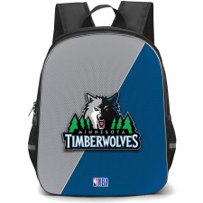 NBA Minnesota Timberwolves Backpack StudentPack - Team Logo On Grey And Blue Background