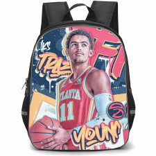 NBA Trae Young Backpack StudentPack - Trae Young Atlanta Hawks 11 Portrait Standing On Graphic Art