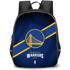 NBA Golden State Warriors Backpack StudentPack - Team Logo Stripe Background
