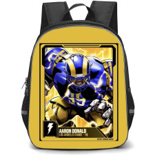 NFL Aaron Donald Backpack StudentPack - Aaron Donald 99 LA Rams Illustration Art