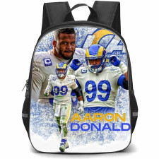 NFL Aaron Donald Backpack StudentPack - Aaron Donald 99 LA Rams Portrait Poster