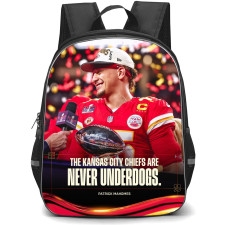 NFL Kansas City Chiefs Backpack StudentPack - Kansas City Chiefs Are Never Underdogs Patrick Quotes Poster