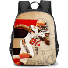 NFL Nick Chubb Backpack StudentPack - Nick Chubb Cleveland Browns 24 Running With Ball