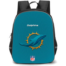 NFL Miami Dolphins Backpack StudentPack - Team Logo On Blue Background
