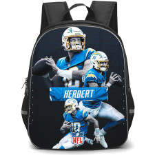 NFL Justin Herbert Backpack StudentPack - Justin Herbert Los Angeles Chargers Throwing Machine Poster
