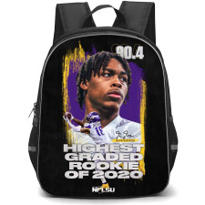 NFL Justin Jefferson Backpack StudentPack - Justin Jefferson 18 Minnesota Viking Highest Granded Rookie Of 2020 Poster