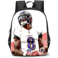 NFL Lamar Jackson Backpack StudentPack - Lamar Jackson 8 Baltimore Ravens Candid Portrait Poster