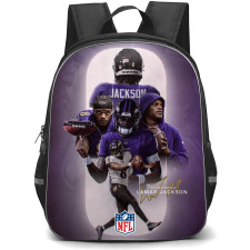 NFL Lamar Jackson Backpack StudentPack - Lamar Jackson Baltimore Ravens Quarterback Purple Poster