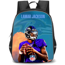 NFL Lamar Jackson Backpack StudentPack - Lamar Jackson Baltimore Ravens Standing On Sky Background