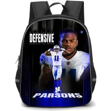 NFL Micah Parsons Backpack StudentPack - Micah Parsons 11 Dallas Cowboys Defensive Rookie Of The Month Poster