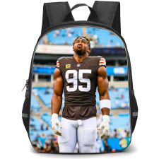 NFL Myles Garrett Backpack StudentPack - Myles Garrett 95 Cleveland Browns Standing Portrait Poster