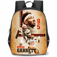 NFL Myles Garrett Backpack StudentPack - Myles Garrett 95 Cleveland Browns Portrait Poster