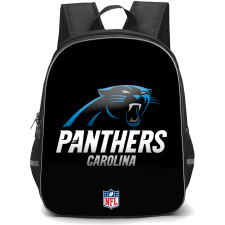 NFL Carolina Panthers Backpack StudentPack - Team Logo On Black Background