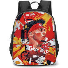 NFL Patrick Mahomes Backpack StudentPack - Patrick Mahomes Kansas City Chiefs Side Portrait Wpap Graphic Art