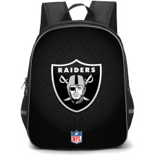 NFL Las Vegas Raiders Backpack StudentPack - Team Logo On Black Background
