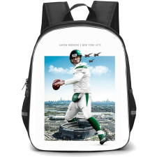 NFL Aaron Rodgers Backpack StudentPack - Aaron Rodgers New York Jets Throwing Ball