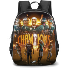 NFL Super Bowl 2025 Backpack StudentPack - Super Bowl 2025 Philadelphia Eagles Champions Golden Light Background