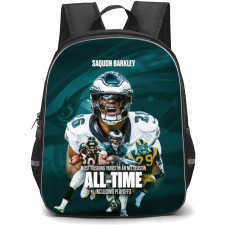 NFL Super Bowl 2025 Saquon Barkley Backpack StudentPack - Super Bowl 2025 Saquon Barkley All Time Most Rushing Yard