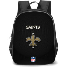 NFL New Orleans Saints Backpack StudentPack - Team Logo On Black Background