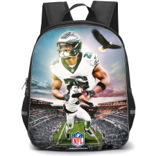 NFL Saquon Barkley Backpack StudentPack - Saquon Barkley Philadelphia Eagles On Stadium Background