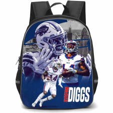 NFL Stefon Diggs Backpack StudentPack - Stefon Diggs 14 Buffalo Bills Rushing Play Poster