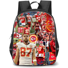 NFL Travis Kelce Backpack StudentPack - Travis Kelce 87 Kansas City Chiefs Portrait Collage