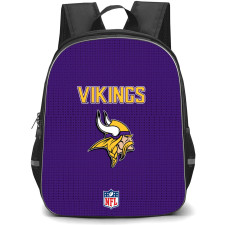 NFL Minnesota Vikings Backpack StudentPack - Team Logo On Violet Background