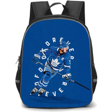 NHL Auston Matthews Backpack School Bag StudentPack - Auston Matthews Toronto Maple Leafs Blue Forever Illustration Art Poster