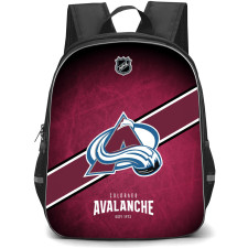 NHL Colorado Avalanche Backpack StudentPack - Team Logo Stripe On Red Background