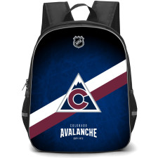 NHL Colorado Avalanche Backpack StudentPack - Team Logo Stripe On Blue Background