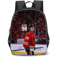 NHL Connor Bedard Backpack School Bag StudentPack - Connor Bedard Chicago Blackhawks NHL Game Day Portrait Poster