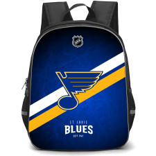 NHL St. Louis Blues Backpack StudentPack - Team 2008 Logo Stripe On Blue Background