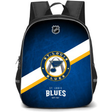 NHL St. Louis Blues Backpack StudentPack - Team Logo Stripe On Blue Background
