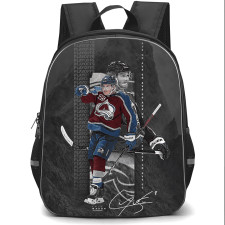 NHL Cale Makar Backpack School Bag StudentPack - Cale Makar Colorado Avalanche Dark Aesthetic Playoff Art Poster