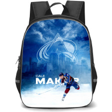 NHL Cale Makar Backpack School Bag StudentPack - Cale Makar Colorado Avalanche Ice Shot Skyline Poster