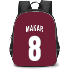 NHL Cale Makar Backpack School Bag StudentPack - Cale Makar Colorado Avalanche Jersey Number 8 Minimalist Poster