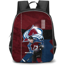 NHL Cale Makar Backpack School Bag StudentPack - Cale Makar Colorado Avalanche Logo Action Poster