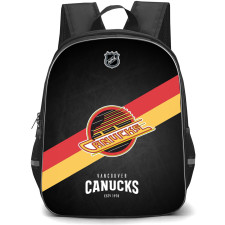 NHL Vancouver Canucks Backpack StudentPack - Team Logo Stripe On Black Background