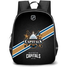NHL Washington Capitals Backpack StudentPack - Team Logo Stripe On Blue Background