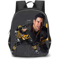 NHL Sidney Crosby Backpack School Bag StudentPack - Sidney Crosby Pittsburgh Penguins Skating Action Pose And Smiling Portrait Poster