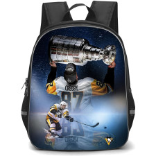 NHL Sidney Crosby Backpack School Bag StudentPack - Sidney Crosby Pittsburgh Penguins Stanley Cup Galaxy Artwork Poster