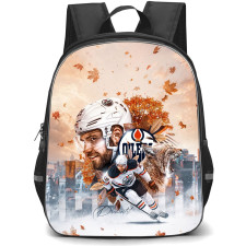 NHL Leon Draisaitl Backpack School Bag StudentPack - Leon Draisaitl Edmonton Oilers Autumn Aesthetic Poster