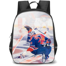 NHL Leon Draisaitl Backpack School Bag StudentPack - Leon Draisaitl Edmonton Oilers Double Exposure Artwork Poster