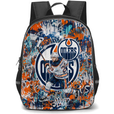 NHL Leon Draisaitl Backpack School Bag StudentPack - Leon Draisaitl Edmonton Oilers Graffiti Illustration Art Poster