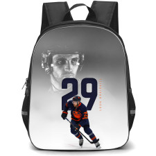 NHL Leon Draisaitl Backpack School Bag StudentPack - Leon Draisaitl Edmonton Oilers Minimalist Number Poster