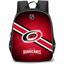 NHL Carolina Hurricanes Backpack StudentPack - Team Logo Stripe On Red Background