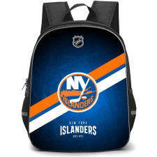 NHL New York Islanders Backpack StudentPack - Team Logo Stripe On Blue Background