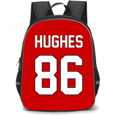 NHL Jack Hughes Backpack School Bag StudentPack - Jack Hughes New Jersey Devils Jersey Number 86 Minimalist Poster