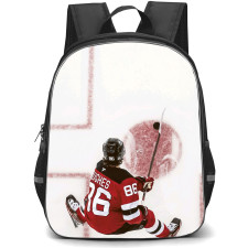 NHL Jack Hughes Backpack School Bag StudentPack - Jack Hughes New Jersey Devils Top View Action Shot Poster